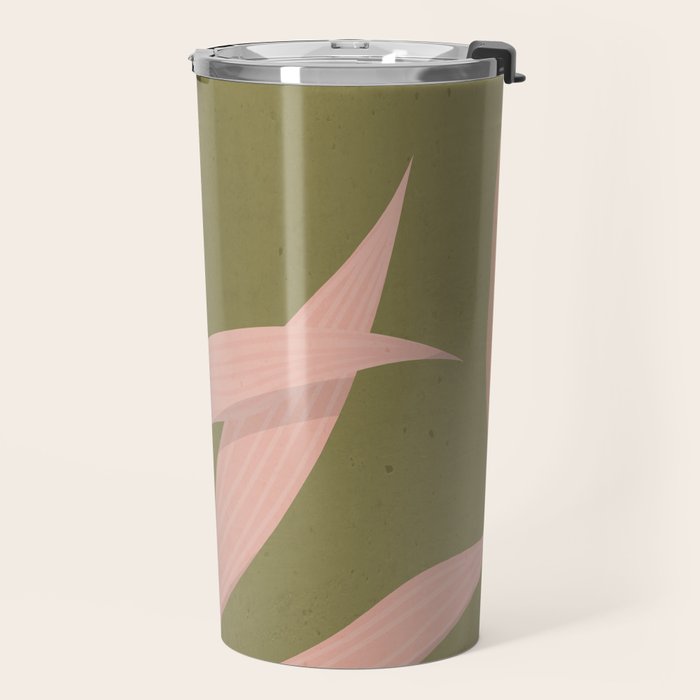 Tropical Leaf- Abstract Art 2 Travel Mug Gallery Image 2