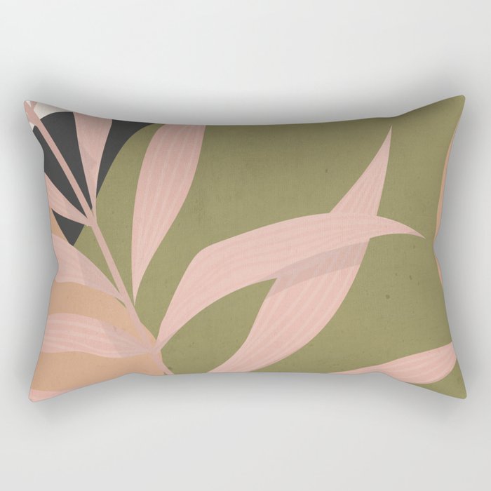 Tropical Leaf- Abstract Art 2 Rectangular Pillow Gallery Image 2