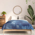Vibe Shift Blue Electric Abstract Pattern with Dark Mood  Comforter Gallery Image 3