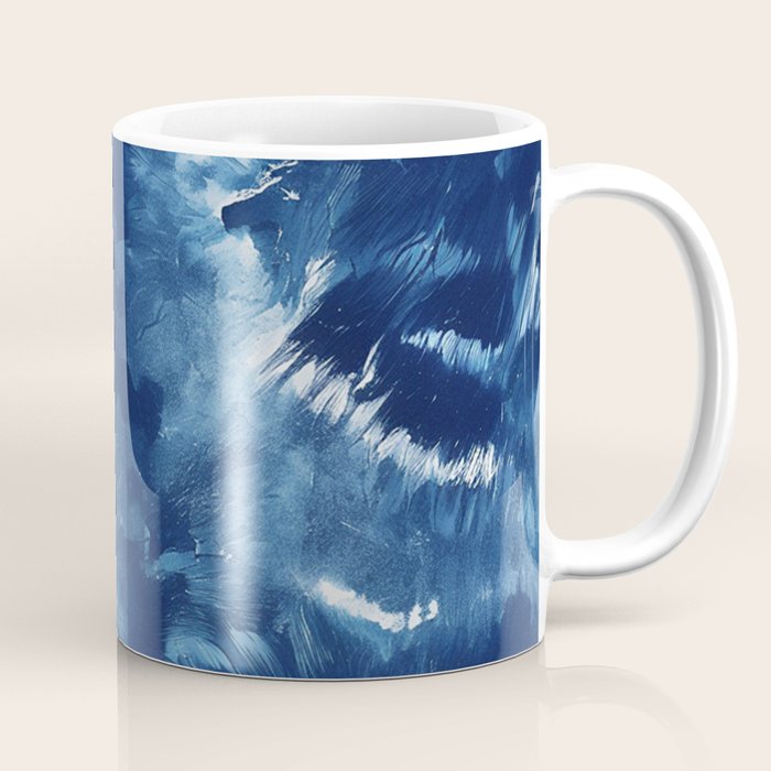 Vibe Shift Blue Electric Abstract Pattern with Dark Mood  Coffee Mug Gallery Image 1