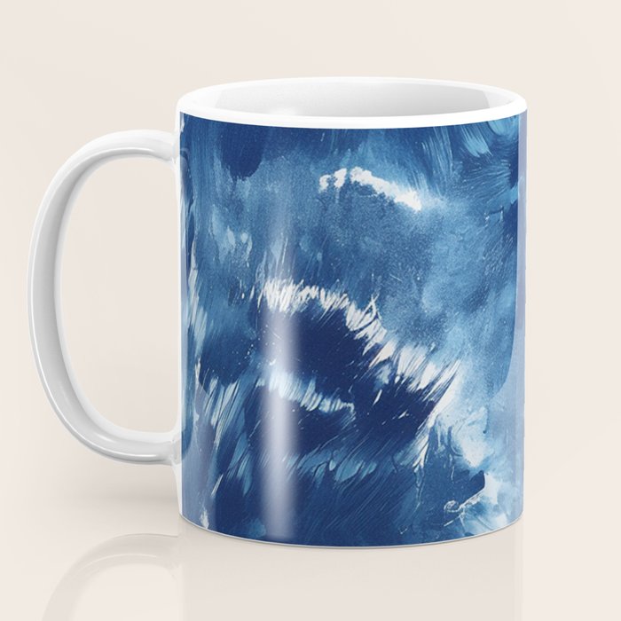 Vibe Shift Blue Electric Abstract Pattern with Dark Mood  Coffee Mug Gallery Image 3