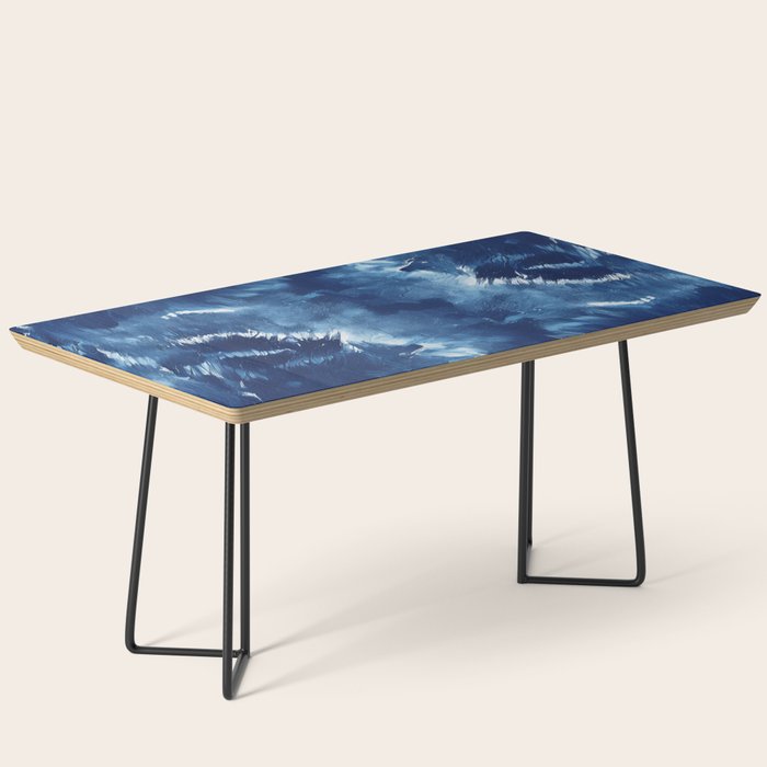 Vibe Shift Blue Electric Abstract Pattern with Dark Mood  Coffee Table Gallery Image 1