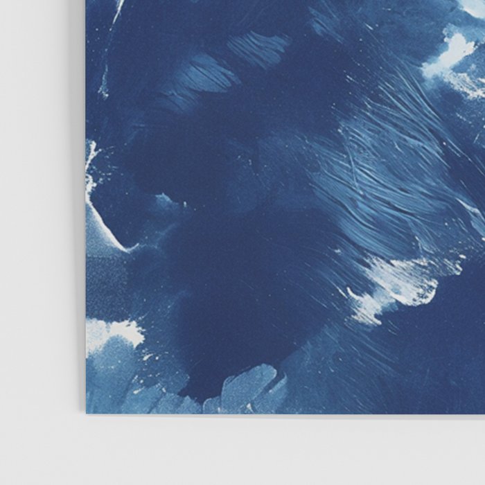 Vibe Shift Blue Electric Abstract Pattern with Dark Mood  Poster Gallery Image 3