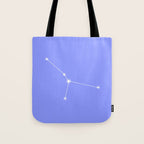 Cancer Zodiac Star Constellation Line Art Pastel Purple Tote Bag Gallery Image 1