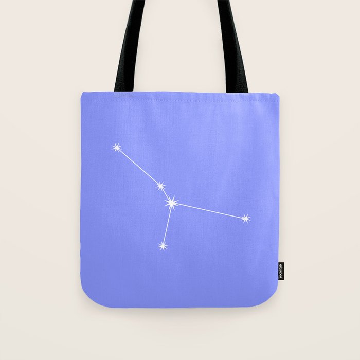 Cancer Zodiac Star Constellation Line Art Pastel Purple Tote Bag Gallery Image 1