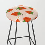 Red Strawberries Pattern Stool Gallery Image 2
