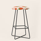 Red Strawberries Pattern Stool Gallery Image 1