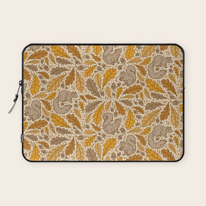 Oak & Squirrels | Autumn Yellows Palette Laptop Sleeve Gallery Image 1