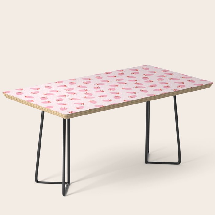 Sweet Strawberries - pink and red with hearts Coffee Table Gallery Image 1