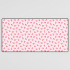 Sweet Strawberries - pink and red with hearts Desk Mat Gallery Image 3