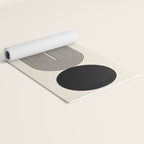 Abstraction_BLACK_DOT_LINE_ART_Minimalism_003C Yoga Mat Gallery Image 2