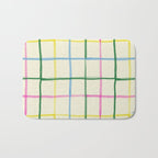 Abstract Tennis Net Pattern in Cream Bath Mat Gallery Image 1