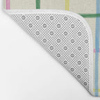 Abstract Tennis Net Pattern in Cream Bath Mat Gallery Image 2