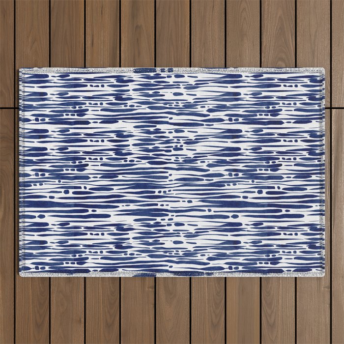 Twisted Ribbons - Blue Outdoor Rug Gallery Image 1