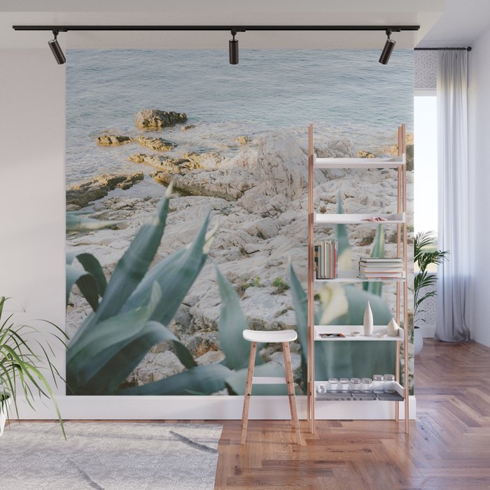 A few steps from the ocean | Fine art Croatia travel photography print | Coastal sea wall art Wall Mural Gallery Image 1