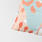Summer Abstract, Floral Prints, Orange, Teal, Blue, Colourful Prints. Pillow Sham Gallery Image 4