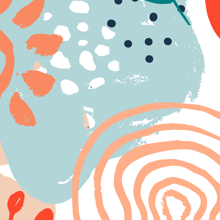 Summer Abstract, Floral Prints, Orange, Teal, Blue, Colourful Prints. Coffee Mug Gallery Image 2