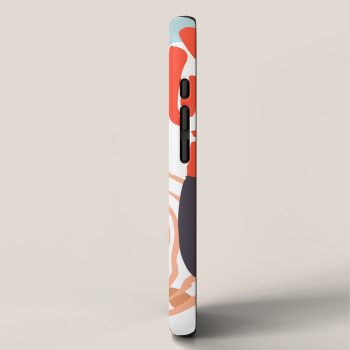 Summer Abstract, Floral Prints, Orange, Teal, Blue, Colourful Prints. iPhone Case Gallery Image 2