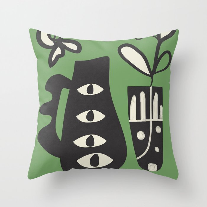 Surreal Flora 3 Throw Pillow Gallery Image 1