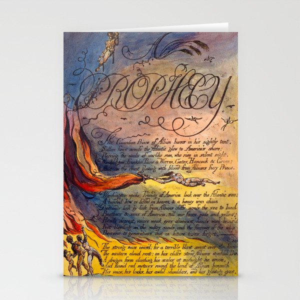 Art from "America: A Prophecy" by William Blake (1793) Stationery Card Gallery Image 2
