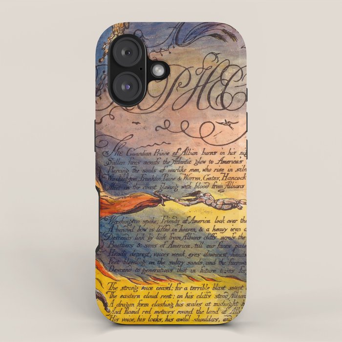 Art from "America: A Prophecy" by William Blake (1793) iPhone Case Gallery Image 1