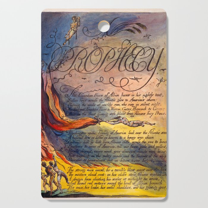 Art from "America: A Prophecy" by William Blake (1793) Cutting Board Gallery Image 1