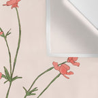 Blooming Wildflowers Rose Wall Tapestry Gallery Image 3