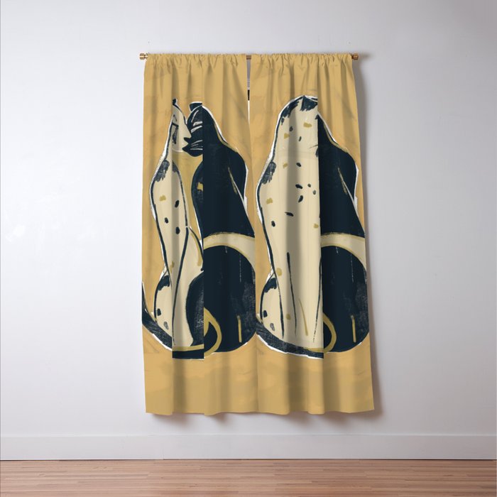Two Cheetahs 2 Window Curtain Gallery Image 3