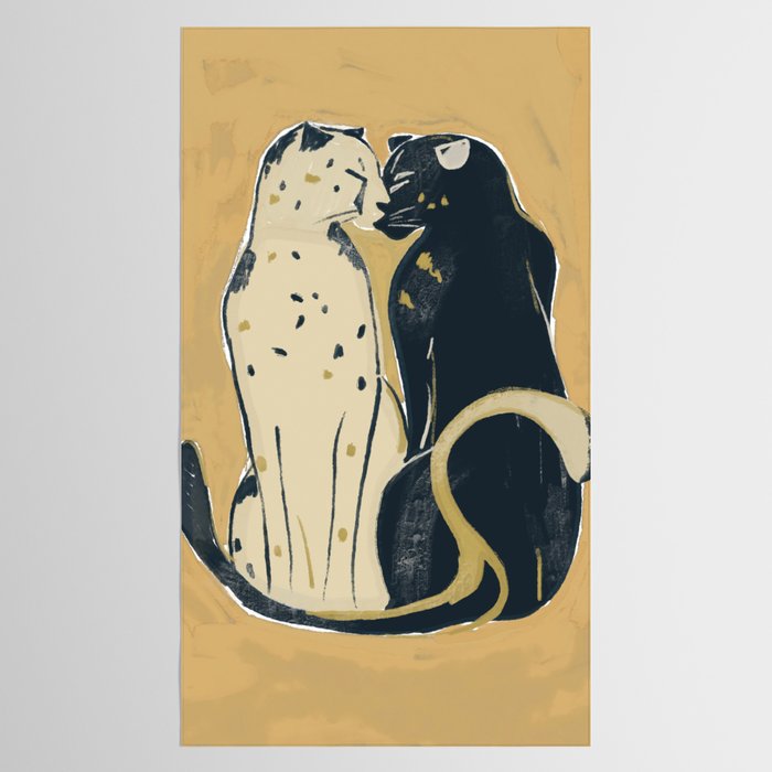 Two Cheetahs 2 Tablecloth Gallery Image 2