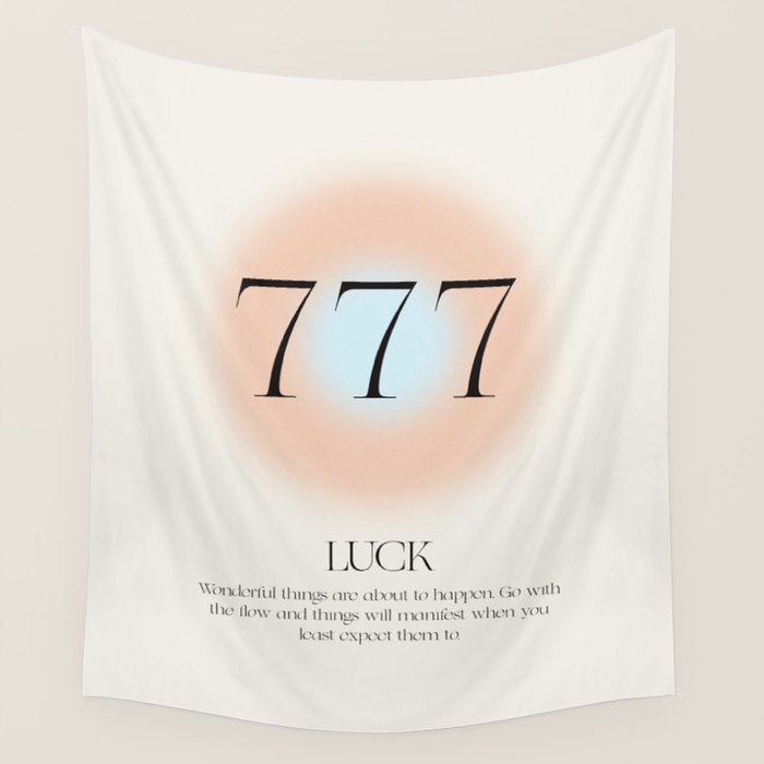 Angel Number 777 | Luck Wall Tapestry Gallery Image 4