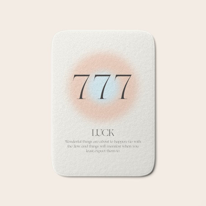 Angel Number 777 | Luck Bath Mat Gallery Image 1