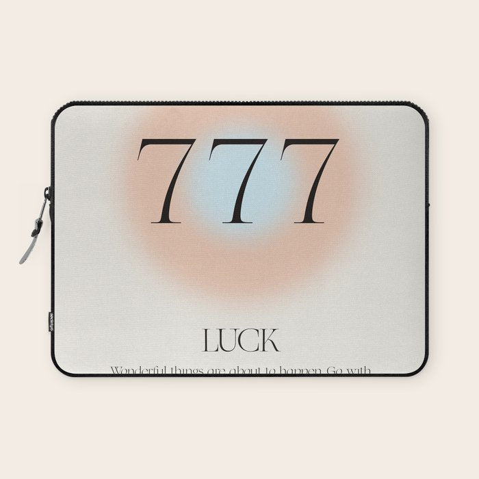 Angel Number 777 | Luck Laptop Sleeve Gallery Image 1