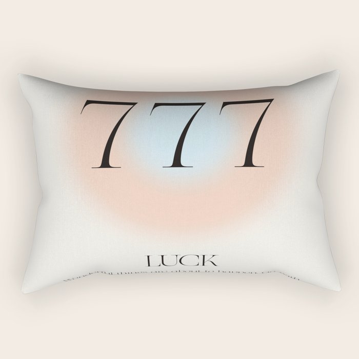Angel Number 777 | Luck Rectangular Pillow Gallery Image 2