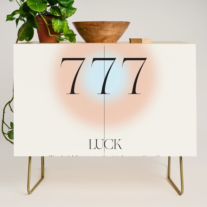 Angel Number 777 | Luck Credenza Gallery Image 1