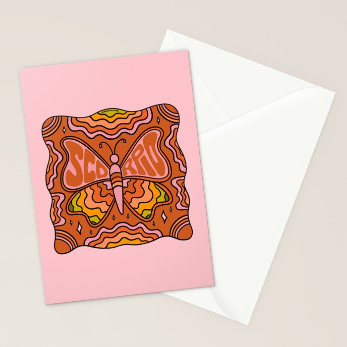 Scorpio Butterfly Stationery Card Gallery Image 2