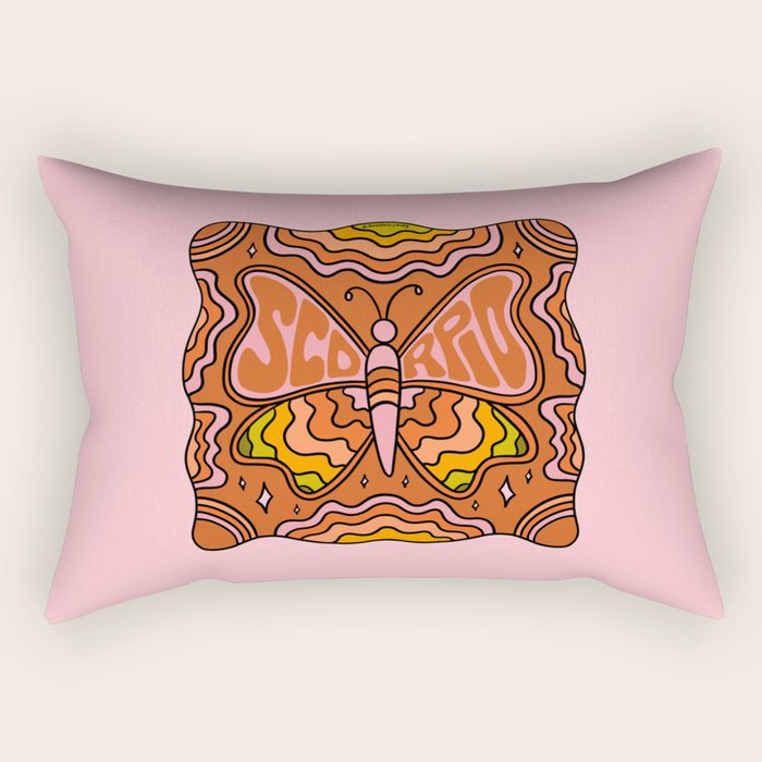 Scorpio Butterfly Rectangular Pillow Gallery Image 2