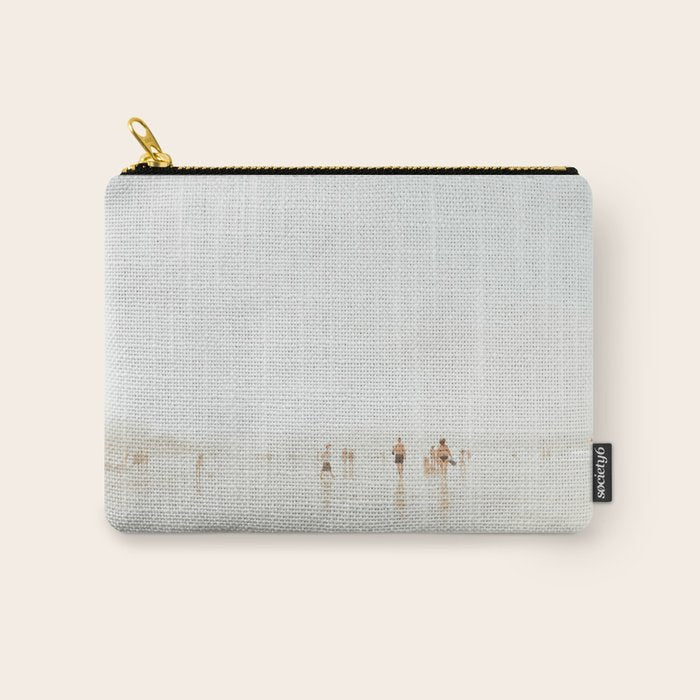 Beach 27 - Minimal Pastel Beach People - Ocean - Sea Travel photography Carry All Pouch Gallery Image 1