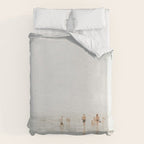 Beach 27 - Minimal Pastel Beach People - Ocean - Sea Travel photography Duvet Cover Gallery Image 6