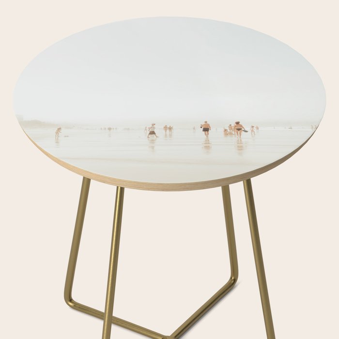 Beach 27 - Minimal Pastel Beach People - Ocean - Sea Travel photography Side Table Gallery Image 2