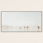Beach 27 - Minimal Pastel Beach People - Ocean - Sea Travel photography Desk Mat Gallery Image 3