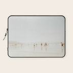 Beach 27 - Minimal Pastel Beach People - Ocean - Sea Travel photography Laptop Sleeve Gallery Image 1