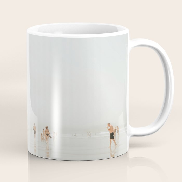 Beach 27 - Minimal Pastel Beach People - Ocean - Sea Travel photography Coffee Mug Gallery Image 1