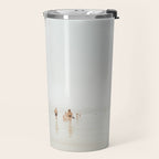 Beach 27 - Minimal Pastel Beach People - Ocean - Sea Travel photography Travel Mug Gallery Image 2