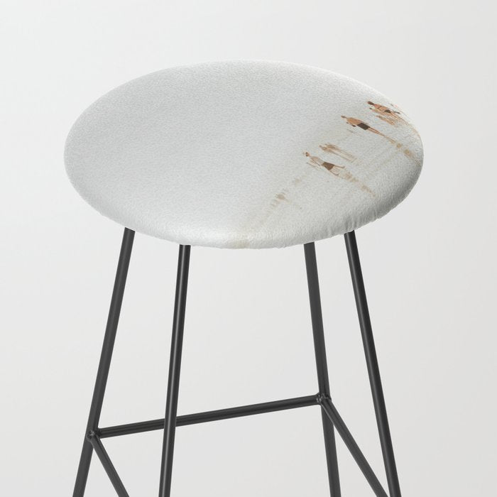 Beach 27 - Minimal Pastel Beach People - Ocean - Sea Travel photography Stool Gallery Image 2
