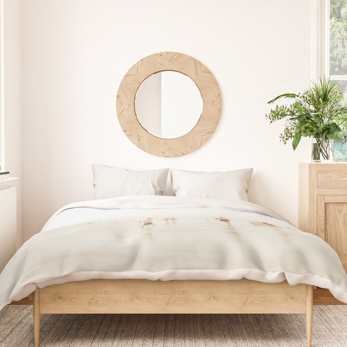 Beach 27 - Minimal Pastel Beach People - Ocean - Sea Travel photography Duvet Cover Gallery Image 3