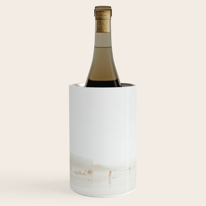 Beach 27 - Minimal Pastel Beach People - Ocean - Sea Travel photography Wine Chiller Gallery Image 2