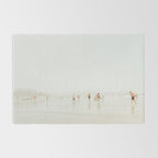 Beach 27 - Minimal Pastel Beach People - Ocean - Sea Travel photography Rug Gallery Image 2