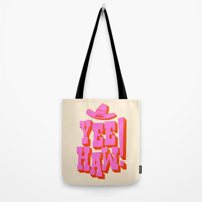 Yee Haw! Fun Cowboy Art Tote Bag Gallery Image 2