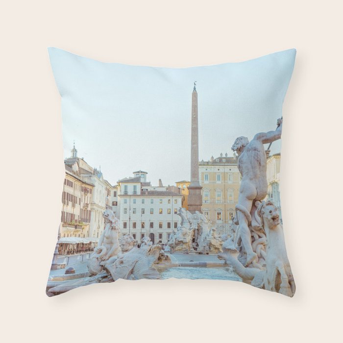 Piazza Navona - Rome Italy Photography Throw Pillow Gallery Image 6