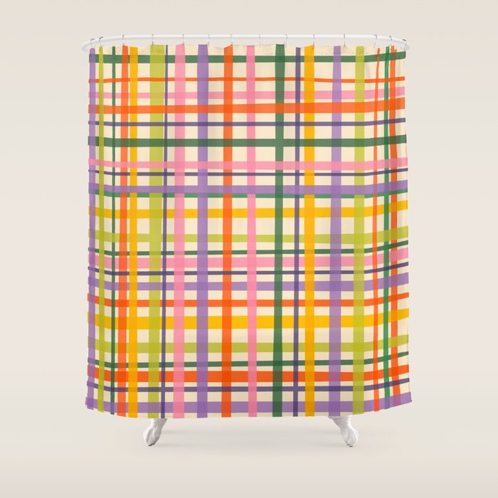 Plaid Shower Curtain Gallery Image 1